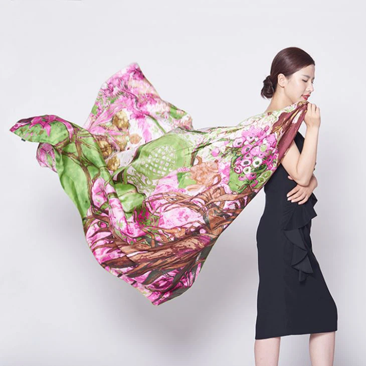 Digital Print Silk Shawl Supplier China